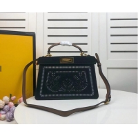 Spot Bulk FENDI PEEKABOO ICONIC with black embroidery decoration F6509