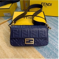 Best Product FENDI BAGUETTE Mini Shoulder Bag 8BS017 dark blue