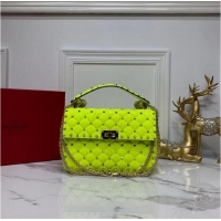 Low Cost Best VALENTINO Origianl leather shoulder bag V0122H Pentagram Green