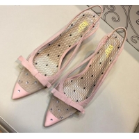 Well Crafted Valentino Mesh & TPU Slingback Pump 072862 Pink