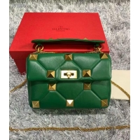 Elegant Cheapest Valentino mini Garavani Roman Stud V2061 green