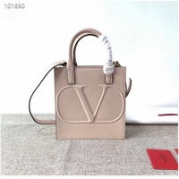 Shop Duplicate VALENTINO Origianl leather tote V2022 light pink