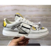 Good Product Valentino VL7N Sneaker with Banded Calfskin and Print 080840 Grey/Yellow