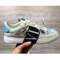 Super Quality Valentino VL7N Sneaker with Banded Calfskin and Print 080840 Blue/Black