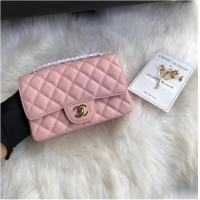 Popular Style Chanel mini flap bag Grained Calfskin A1116 Pink Gold