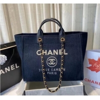 Best Price Chanel large shopping bag A66941 royal blue