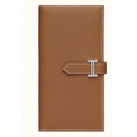 New Design Hermes Wallet Original Leather H513 Brown