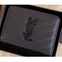 Traditional Specials YSL Wallet Original Leather Y6978 Black