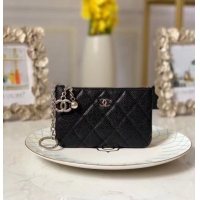 Unique Style Chanel zipped wallet Goatskin AP31504-7 Black