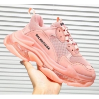 Low Price Balenciaga Triple S Clear Outsole Sneakers 041701 Pink