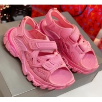 Cheap Price Balenciaga Track Sandal in Neoprene and Rubber 061608 Pink