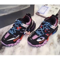 Luxury Cheap Balenciaga Track-s 3.0 Trainer Sneakers 062261 Purple/Black/Blue