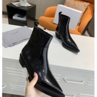 Discount Balenciaga Shiny Calfskin Short Boots 080618 Black