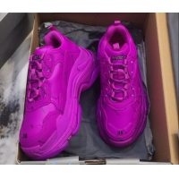 Elegant Balenciaga Allover Logo Triple S Sneakers 082901 Hot Pink