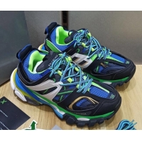 Affordable Price Balenciaga Track 3.0 Tess Trainer Sneakers 090186 Blue/Green