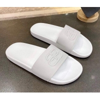 Most Popular Balenciaga BB Slide Sandals 120372 All White 