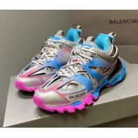 Low Price Balenciaga Track 3.0 Tess Trainer Sneakers 122177 Pink/Blue/Grey