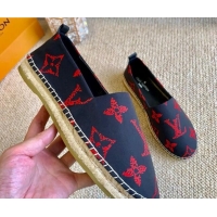 Best Luxury Louis Vuitton Starboard Animal Print Monogram Flat Espadrilles 102306 Blue/Red