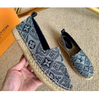 Classic Practical Louis Vuitton Since 1854 Starboard Flat Espadrilles 1A8D4M Grey/Black