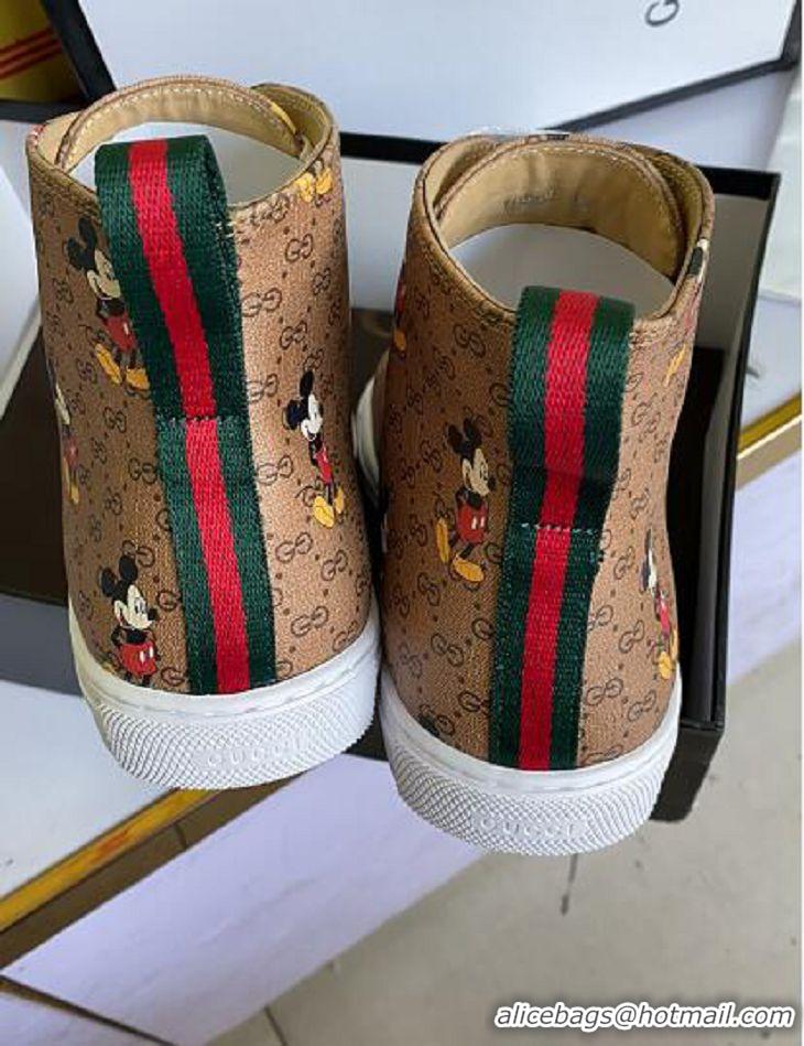 Grade Design Gucci x Disney GG High top Sneakers 111438 Brown