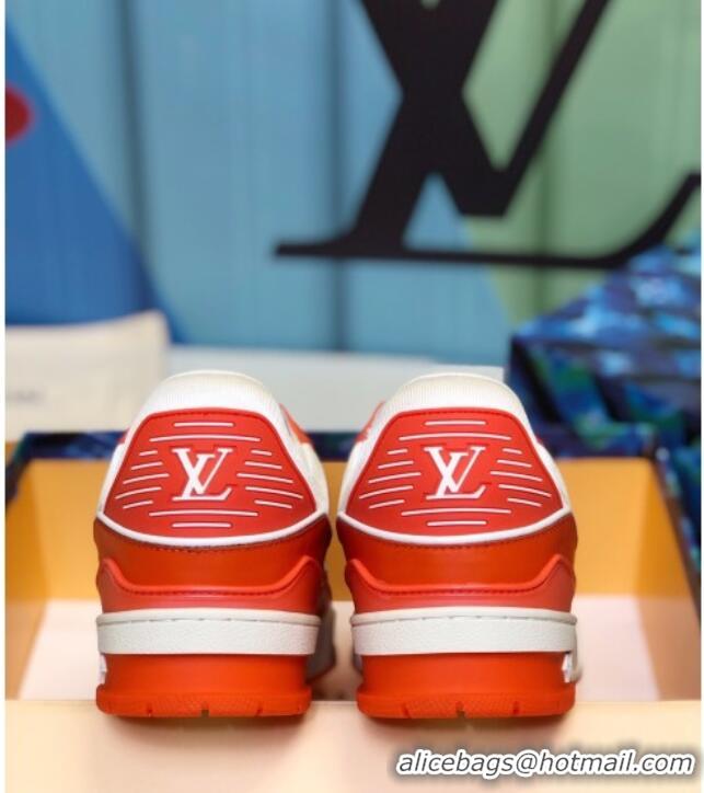 Top Quality Louis Vuitton LV Trainer Sneakers 1A812O White/Orange