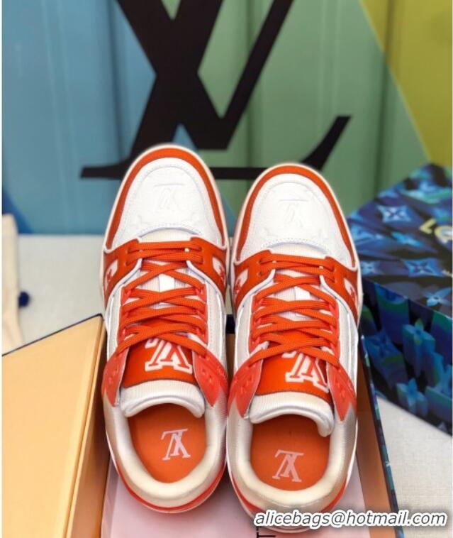 Top Quality Louis Vuitton LV Trainer Sneakers 1A812O White/Orange