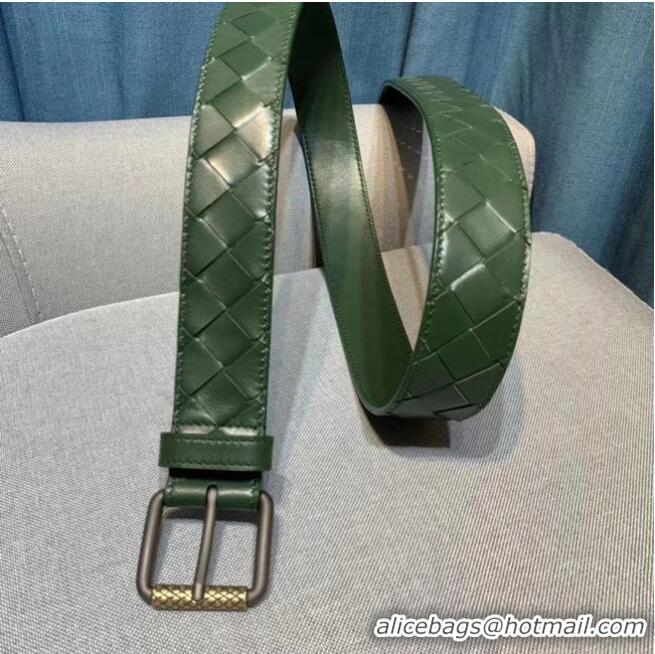 Low Price Bottega Veneta Intrecciato Nappa Belt 5567 Green