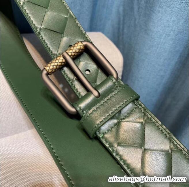 Low Price Bottega Veneta Intrecciato Nappa Belt 5567 Green