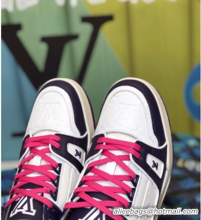 Best Design Louis Vuitton LV Trainer Sneakers 1A812O White/Purple/Black/Pink