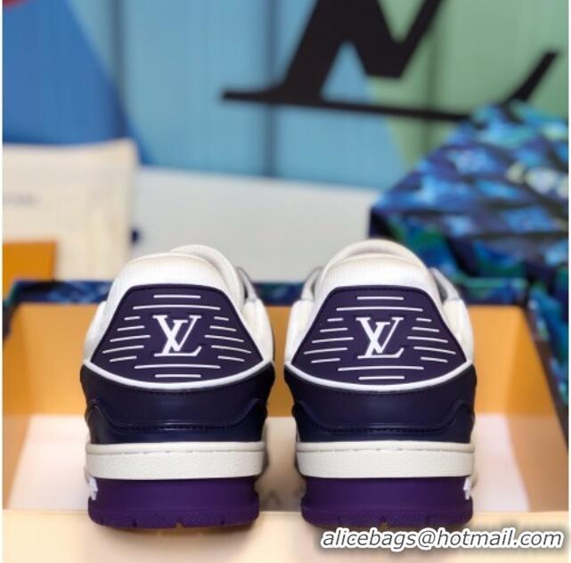 Best Design Louis Vuitton LV Trainer Sneakers 1A812O White/Purple/Black/Pink