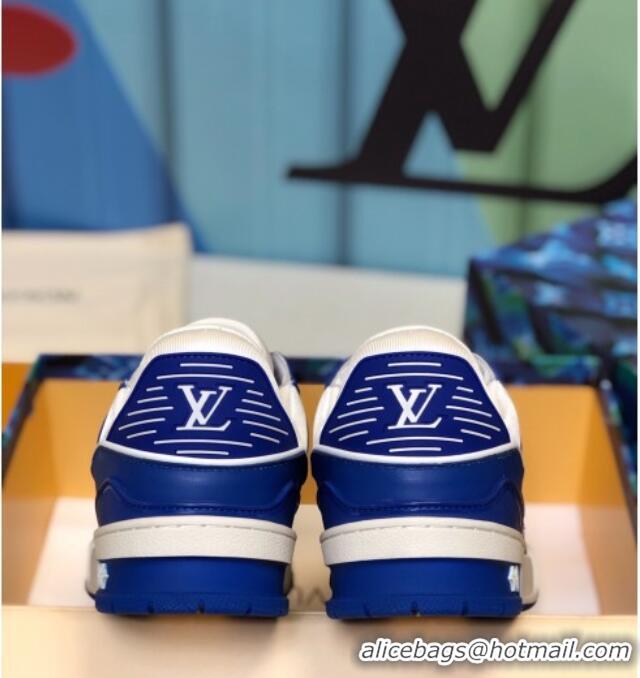 Low Price Louis Vuitton LV Trainer Sneakers 1A812O White/Blue/Green