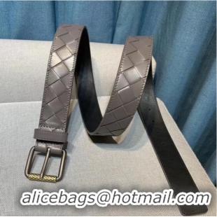 Grade Design Bottega Veneta Intrecciato Nappa Belt 5567 gray