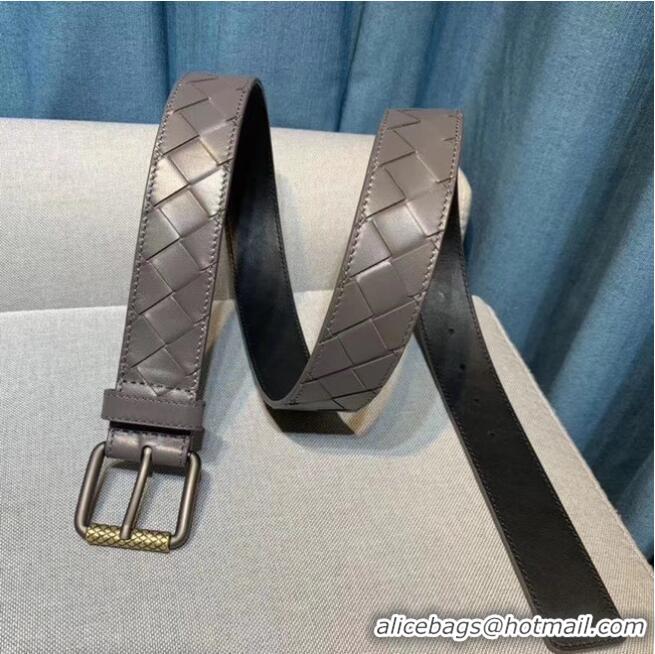 Grade Design Bottega Veneta Intrecciato Nappa Belt 5567 gray