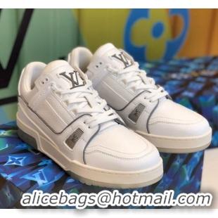 Custom Louis Vuitton LV Trainer Sneakers 1A812O White/Grey