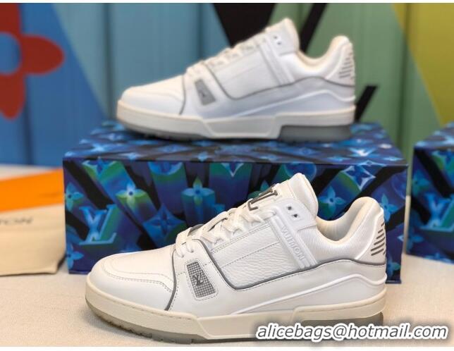 Custom Louis Vuitton LV Trainer Sneakers 1A812O White/Grey