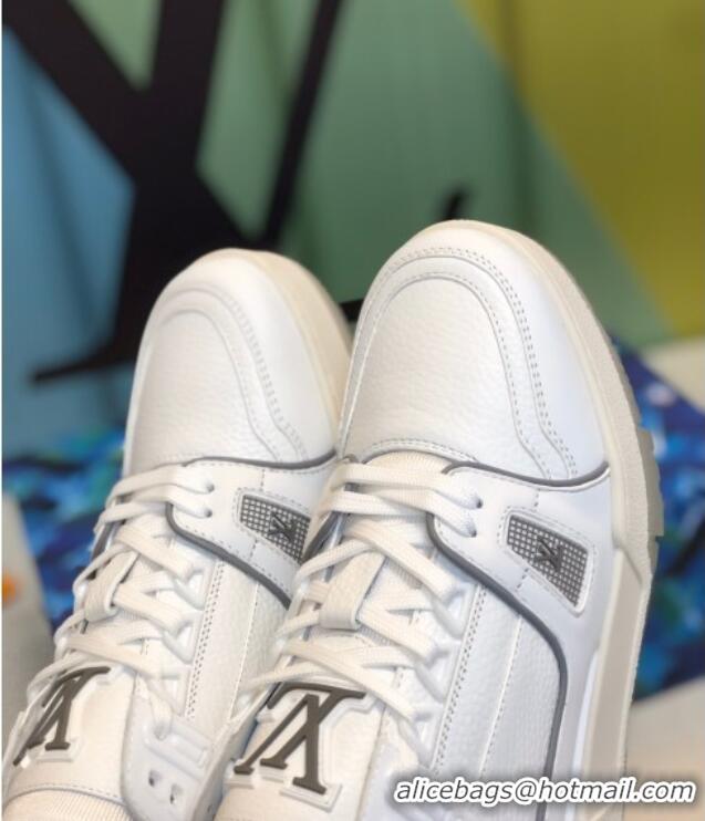 Custom Louis Vuitton LV Trainer Sneakers 1A812O White/Grey