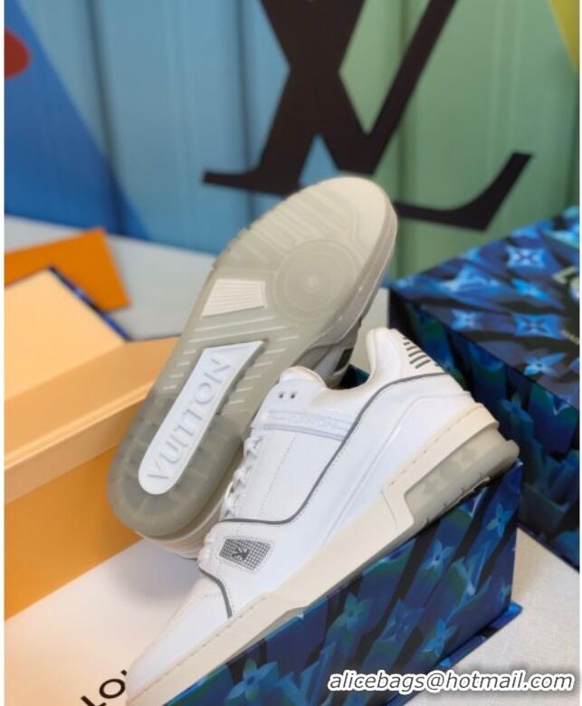 Custom Louis Vuitton LV Trainer Sneakers 1A812O White/Grey