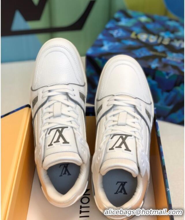 Custom Louis Vuitton LV Trainer Sneakers 1A812O White/Grey