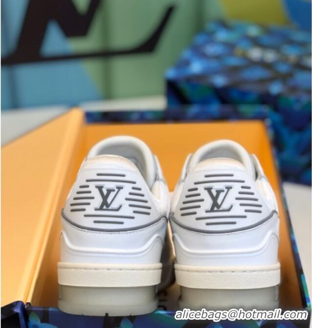 Custom Louis Vuitton LV Trainer Sneakers 1A812O White/Grey