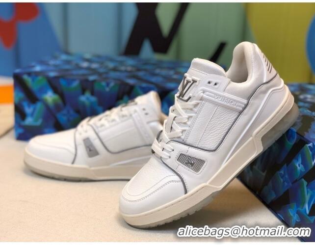 Custom Louis Vuitton LV Trainer Sneakers 1A812O White/Grey