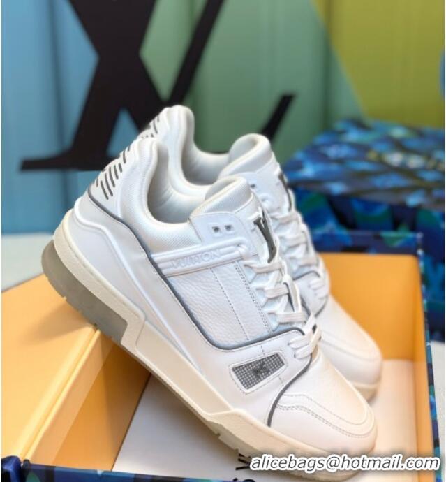 Custom Louis Vuitton LV Trainer Sneakers 1A812O White/Grey