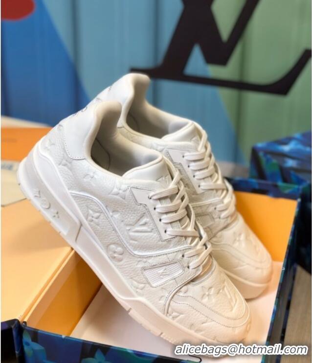 Super Quality Louis Vuitton Men's LV Trainer Sneakers 1A812O All White