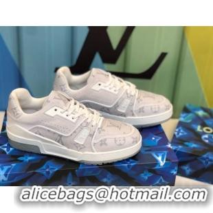 New Style Louis Vuitton LV Trainer Sneakers in Grey Monogram Canvas 1A812O