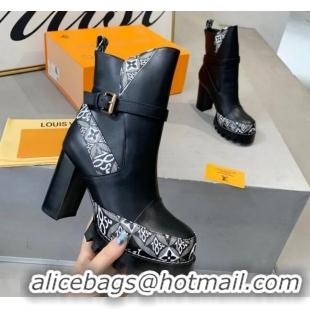 Best Product Louis Vuitton Star Trail Since 1854 and Calfskin Short Boots 111215 Black/Grey