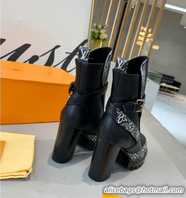 Best Product Louis Vuitton Star Trail Since 1854 and Calfskin Short Boots 111215 Black/Grey