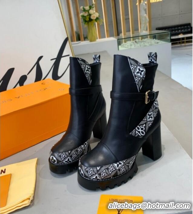 Best Product Louis Vuitton Star Trail Since 1854 and Calfskin Short Boots 111215 Black/Grey