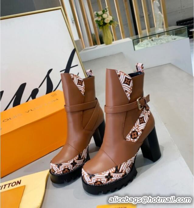 Good Quality Louis Vuitton Star Trail Since 1854 and Calfskin Short Boots 111215 Brown