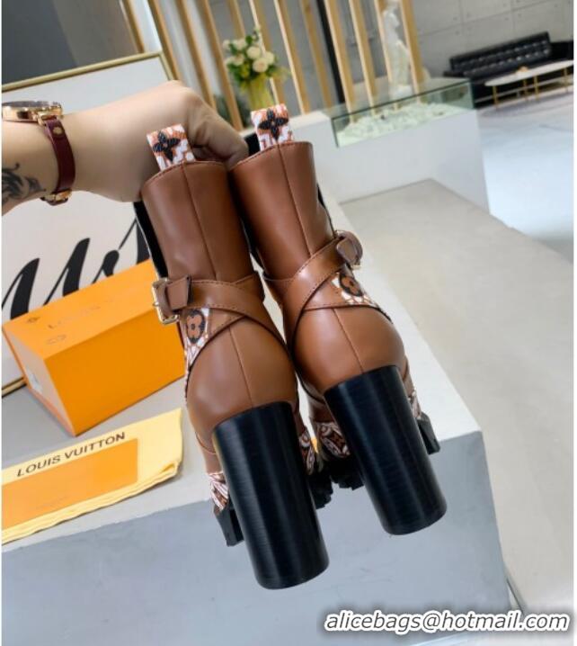 Good Quality Louis Vuitton Star Trail Since 1854 and Calfskin Short Boots 111215 Brown