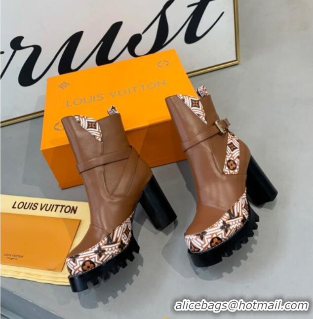 Good Quality Louis Vuitton Star Trail Since 1854 and Calfskin Short Boots 111215 Brown