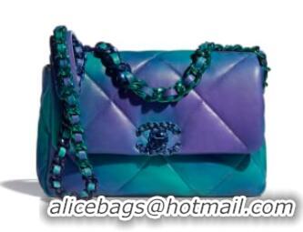 Grade Design Chanel 19 flap bag AS1160 AS1161 Blue & Purple